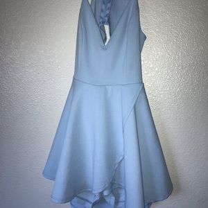 winder blue mini dress